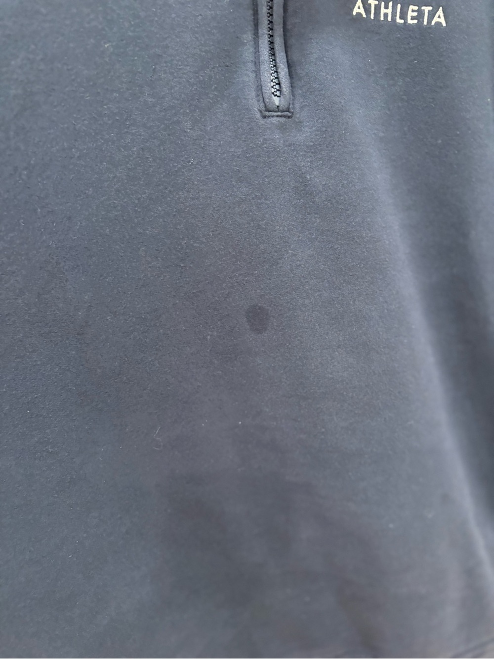 Athleta Forever Fleece 1/4 Zip in Navy With Logo - Picture 7 of 10